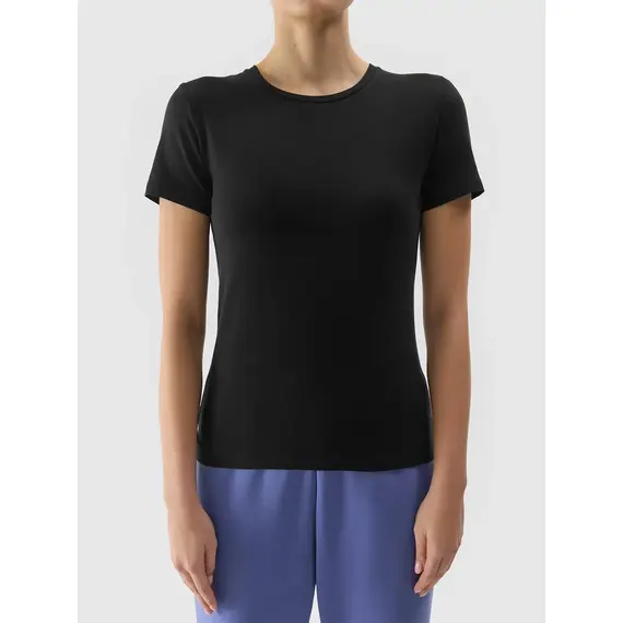 4F t-shirt damski koszulka treningowa bawełniana F1267 czarna, Kolor: czarny, Rozmiar: S, 4 zdjęcie
