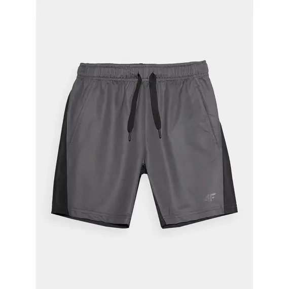 4F Spodenki krótkie chłopięce treningowe M485 szare, Kolor: czarny, Rozmiar: 146/152, 2 zdjęcie