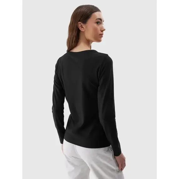 4F Longsleeve damski SLIM FIT F218 czarny, Kolor: czarny, Rozmiar: XS, 3 zdjęcie