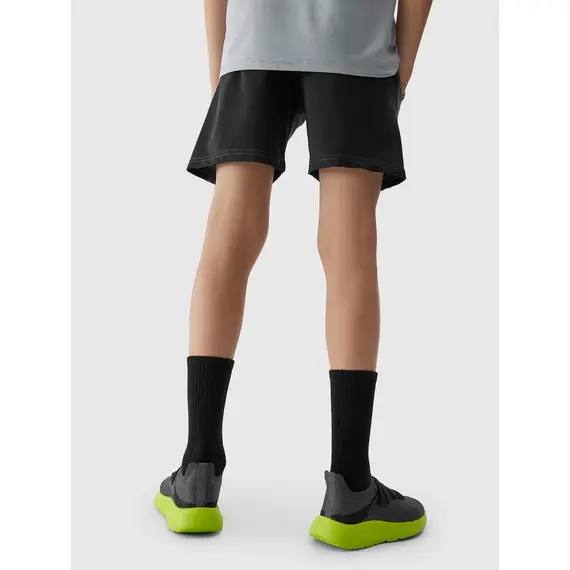 4F Spodenki krótkie chłopięce treningowe M485 szare, Kolor: czarny, Rozmiar: 122/128, 5 zdjęcie