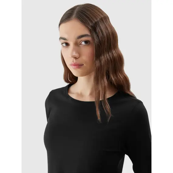 4F Longsleeve damski SLIM FIT F218 czarny, Kolor: czarny, Rozmiar: XS, 5 zdjęcie