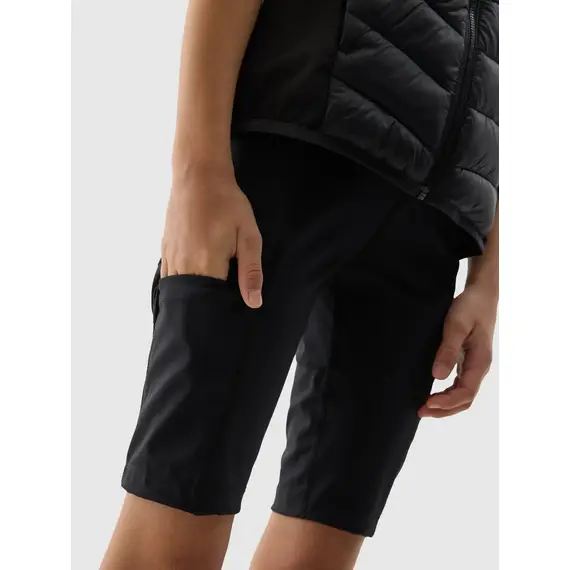 4F Legginsy krótkie dziewczęce F436 czarne, Kolor: czarny, Rozmiar: 122/128, 7 zdjęcie